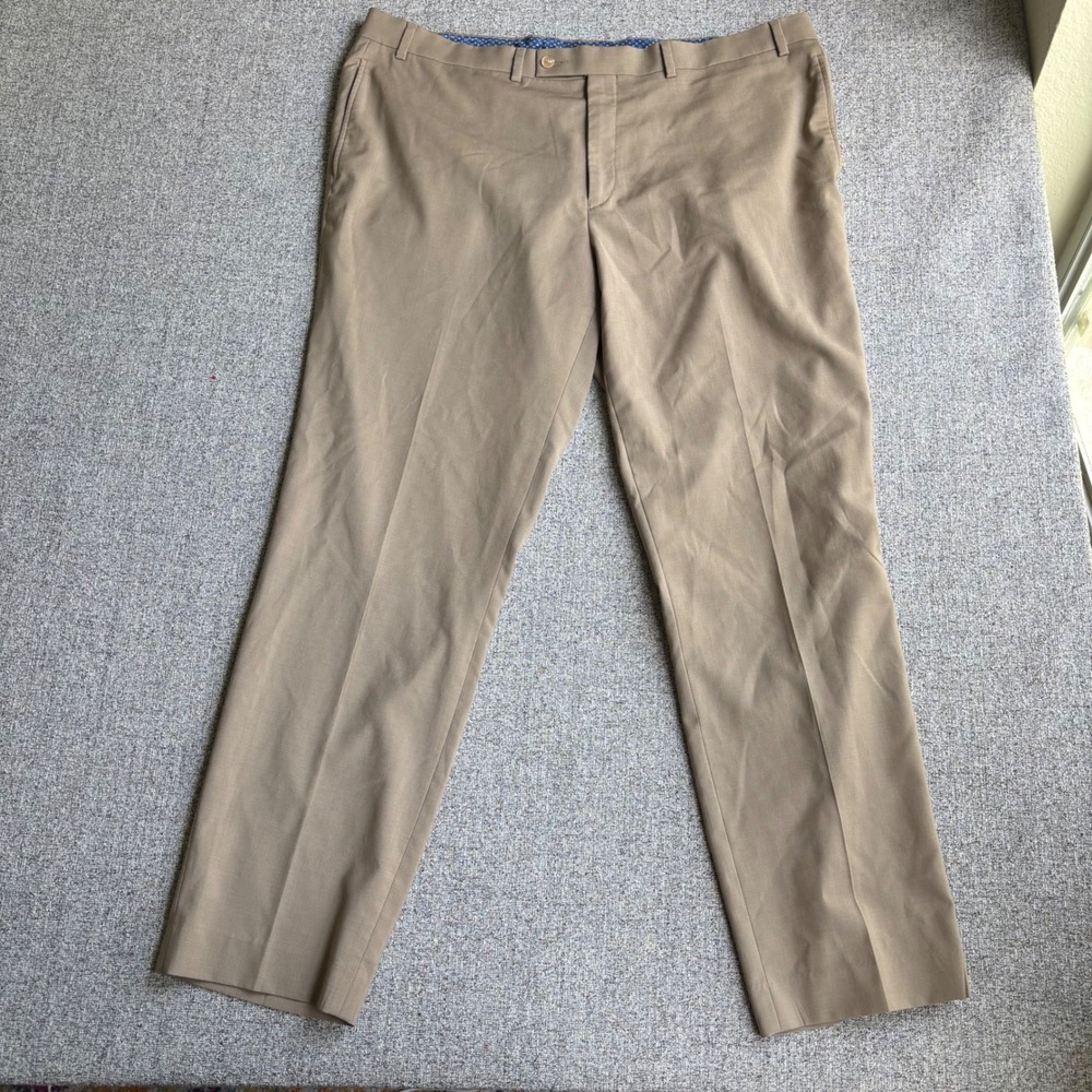Lauren Ralph Lauren Dress Pants Mens 42x32 Tan High Performance‎ Wool Stretch